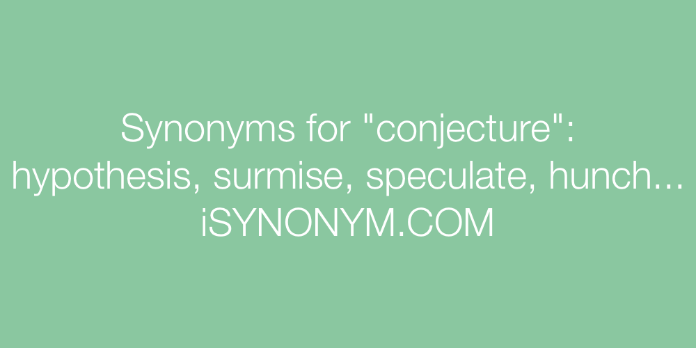 Synonyms conjecture