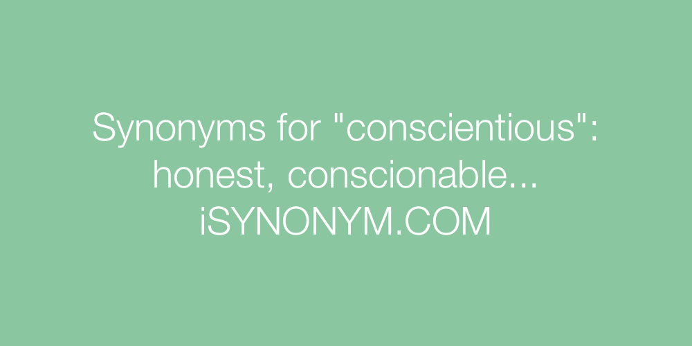 Synonyms conscientious