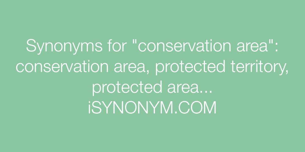 Synonyms conservation area