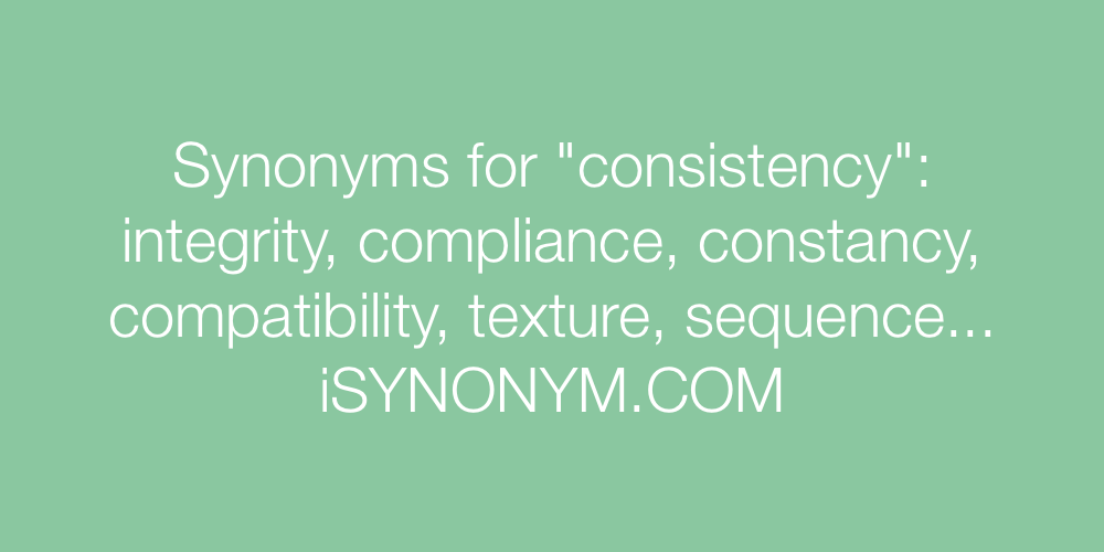 Synonyms consistency