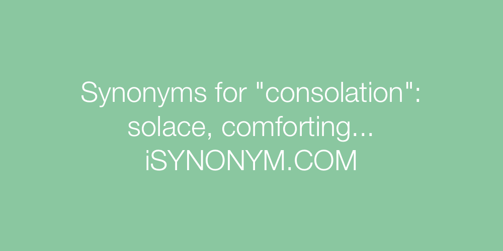 Synonyms consolation