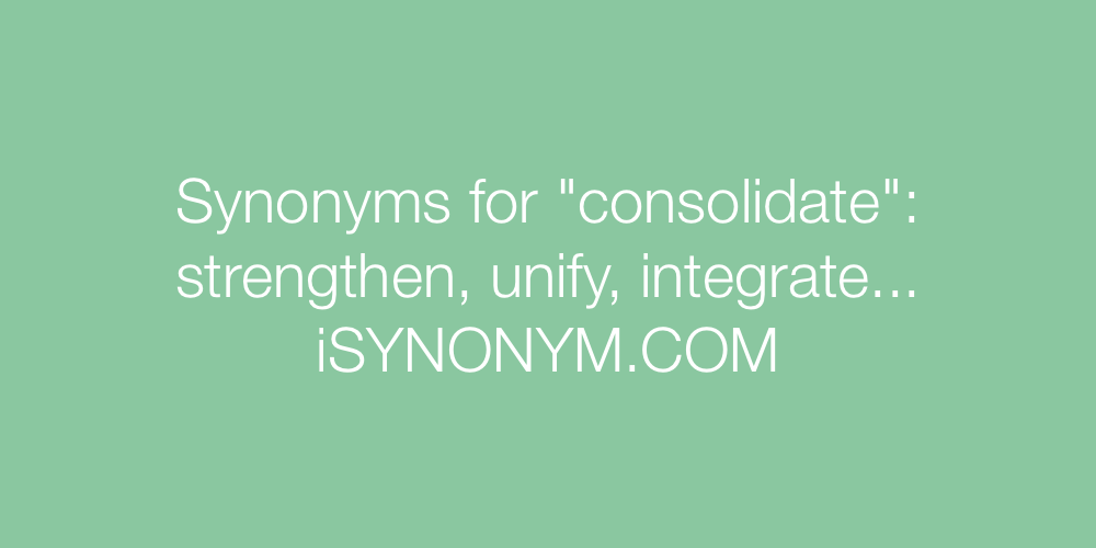 Synonyms consolidate