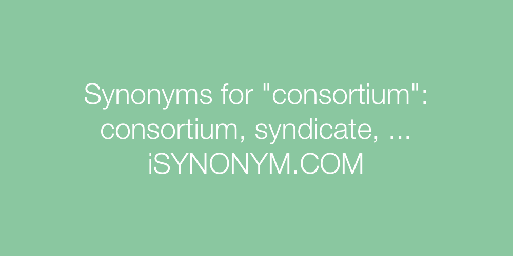 Synonyms consortium