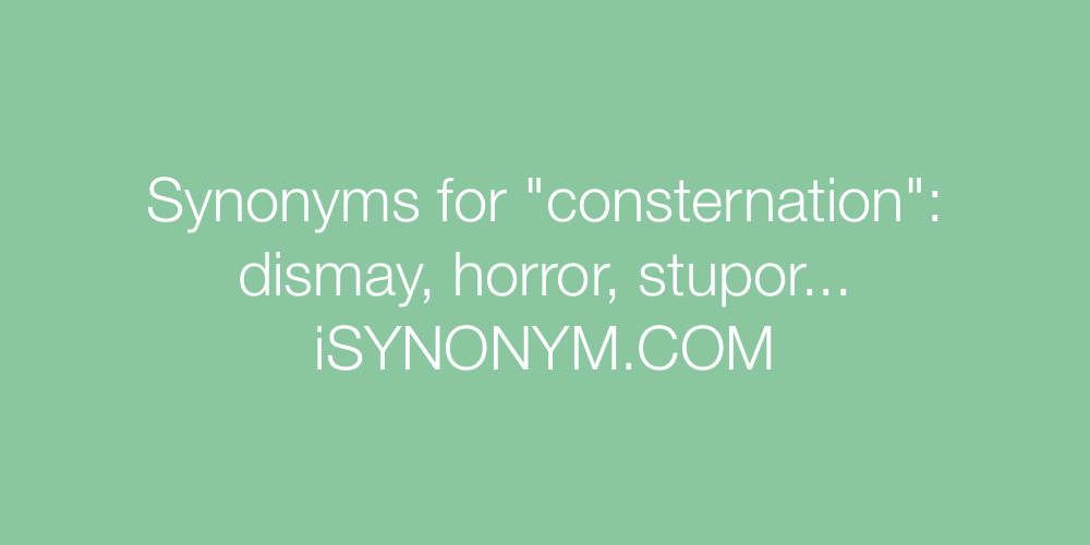 Synonyms consternation