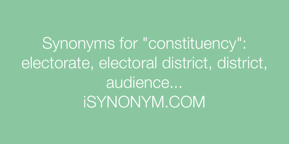 Synonyms constituency