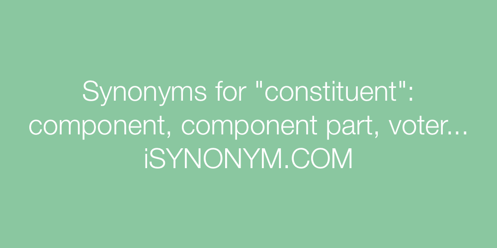 Synonyms constituent