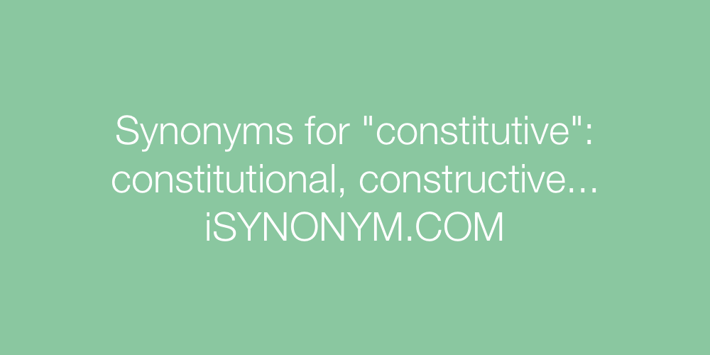 Synonyms constitutive