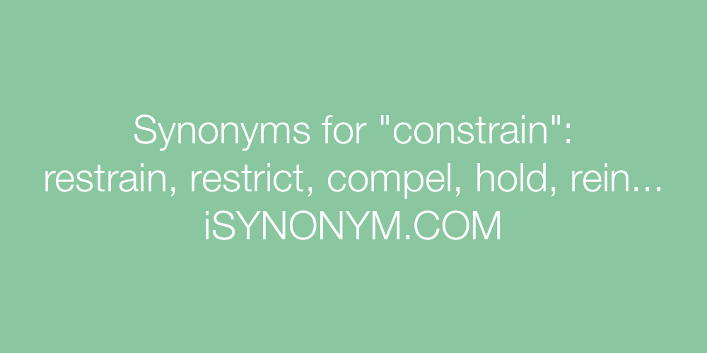 Synonyms constrain