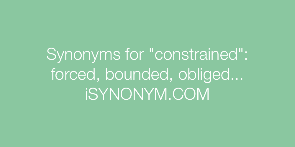 Synonyms constrained