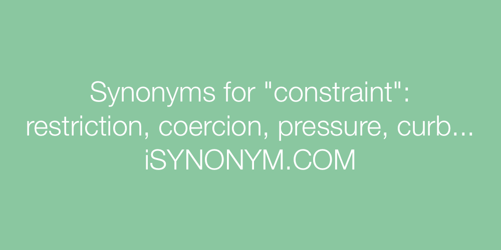 Synonyms constraint