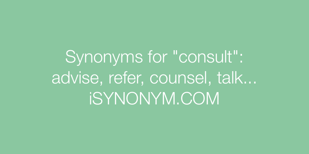 Synonyms consult