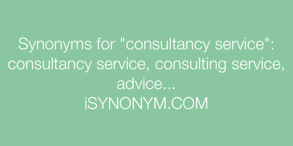 Synonyms consultancy service