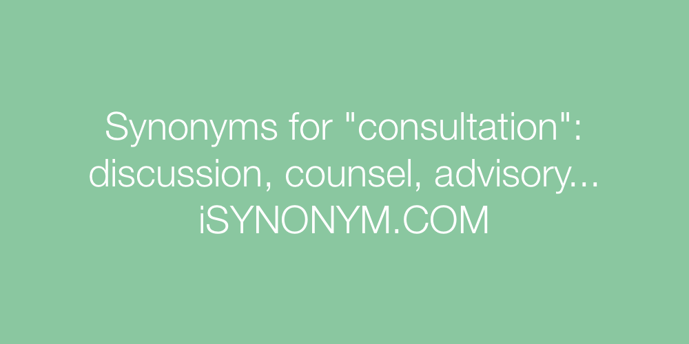 Synonyms consultation