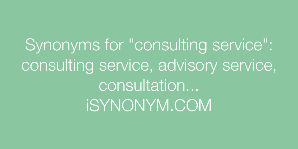 Synonyms consulting service