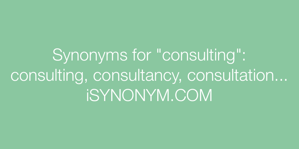 Synonyms consulting