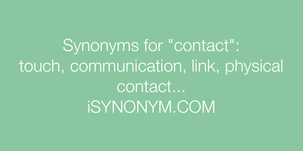Synonyms contact