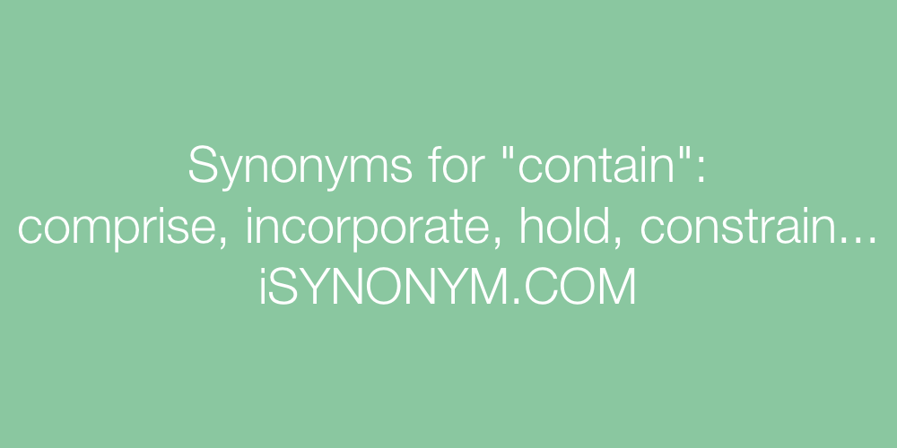 Synonyms contain