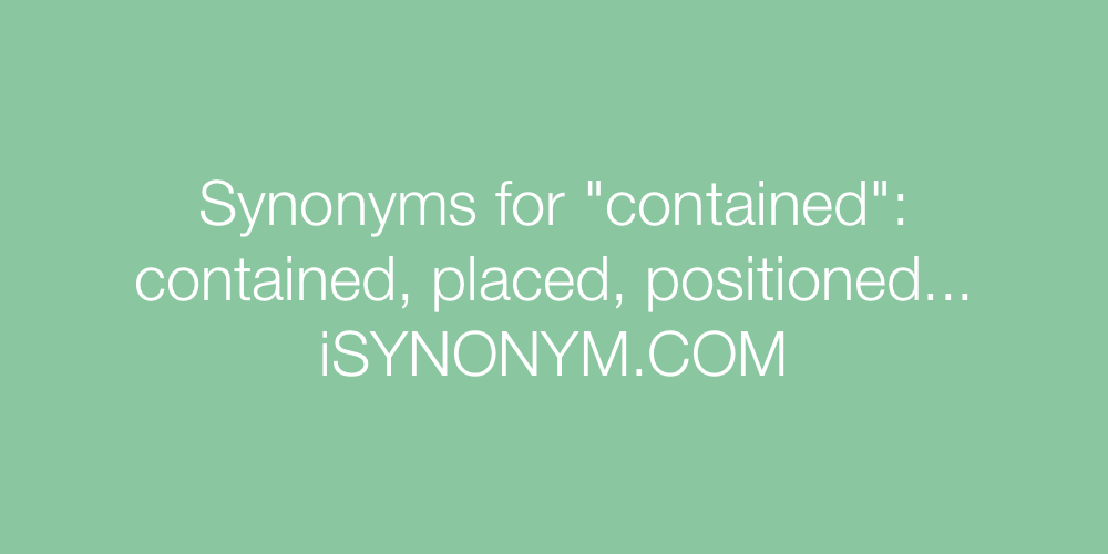 Synonyms contained