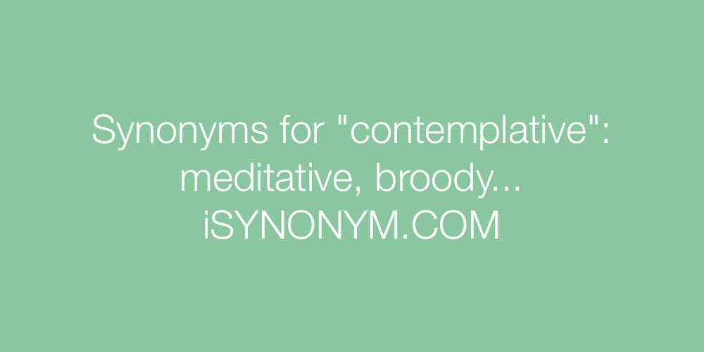 Synonyms contemplative