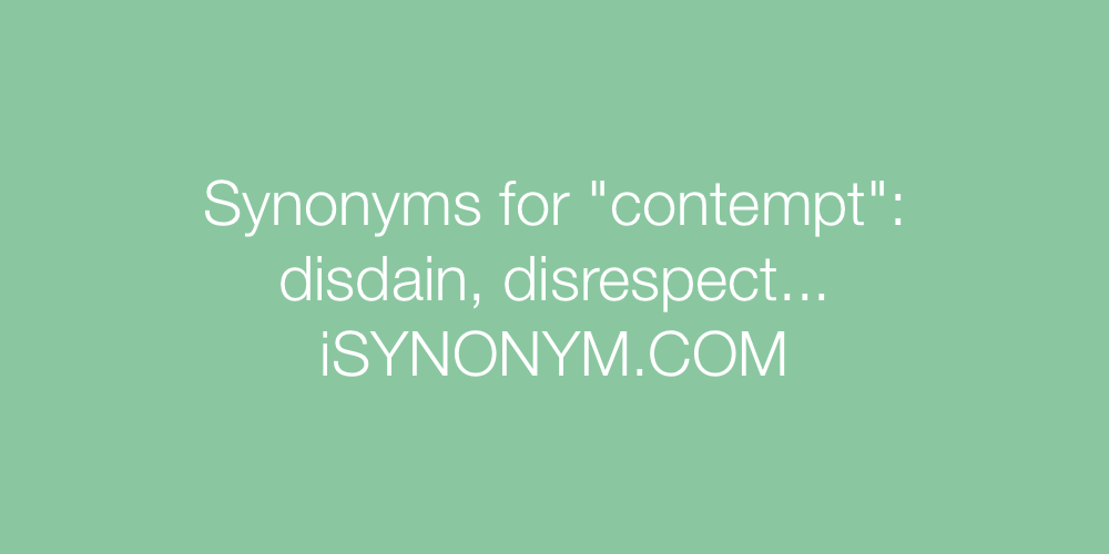 Synonyms contempt