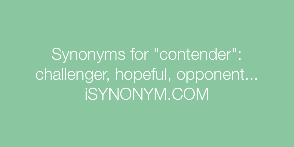 Synonyms contender