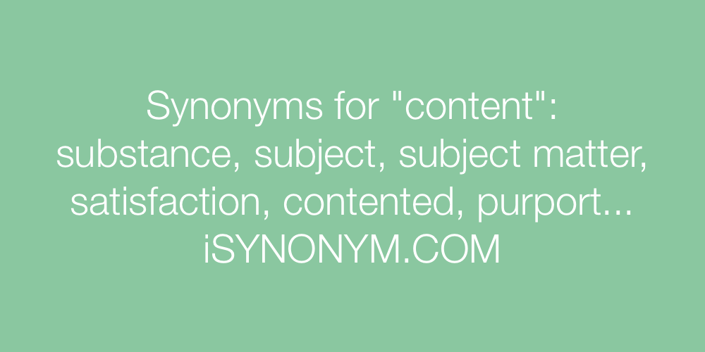 Synonyms content