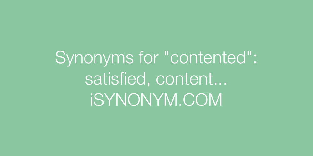 Synonyms contented