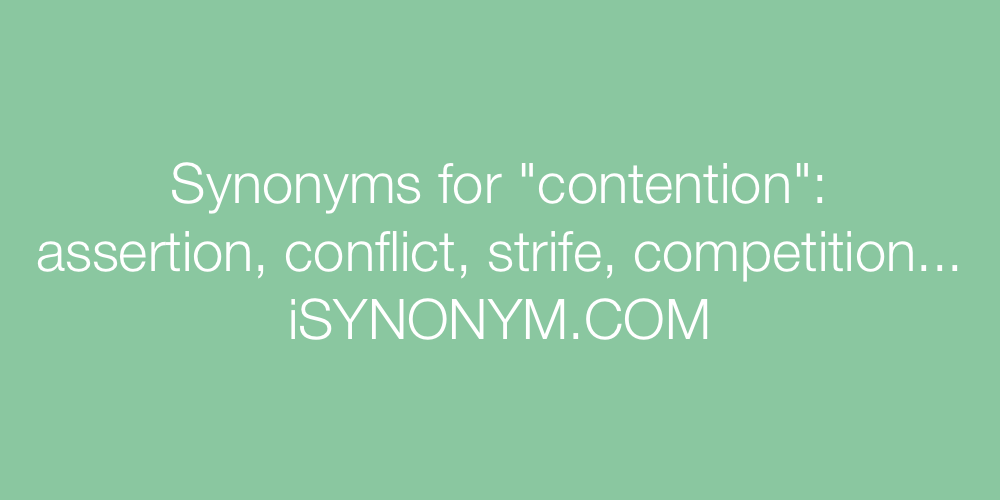 Synonyms contention