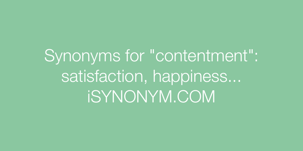 Synonyms contentment