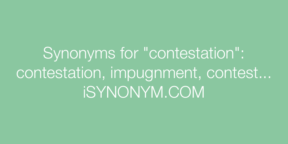 Synonyms contestation