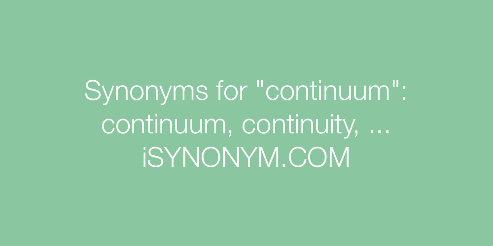 Synonyms continuum