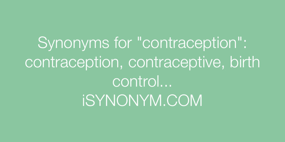 Synonyms contraception