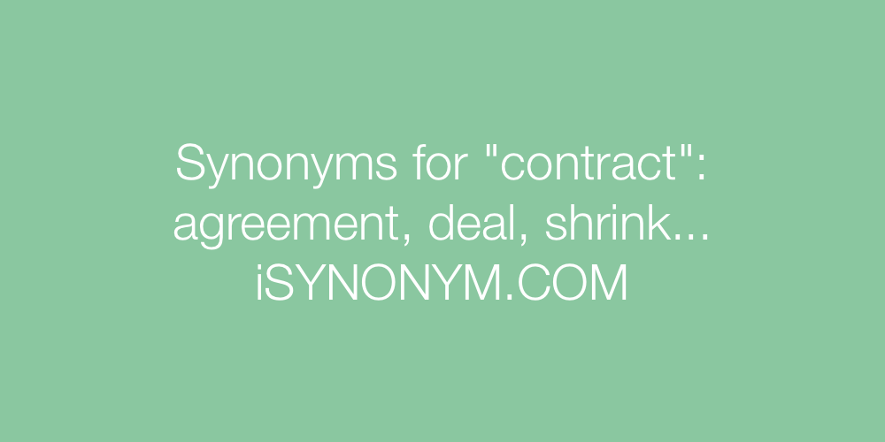 Synonyms contract