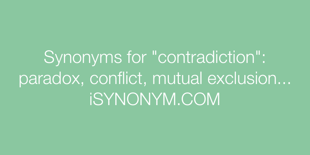 Synonyms contradiction