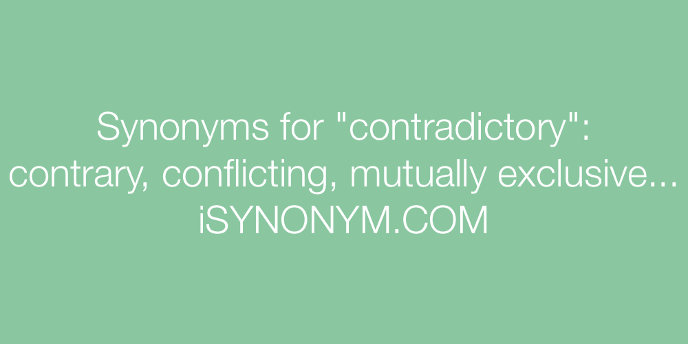Synonyms contradictory