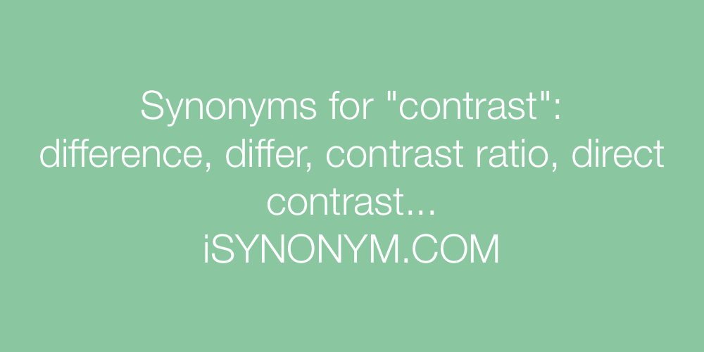 Synonyms contrast