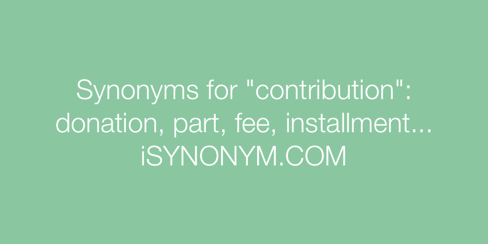 Synonyms contribution