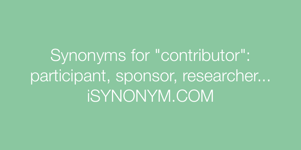 Synonyms contributor