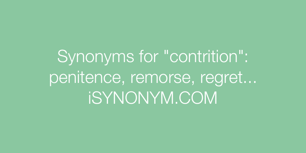 Synonyms contrition