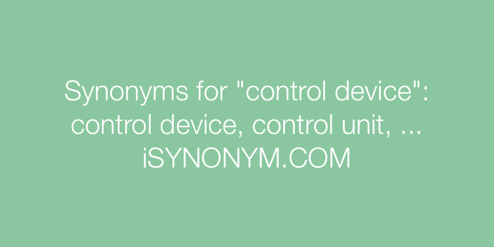 Synonyms control device