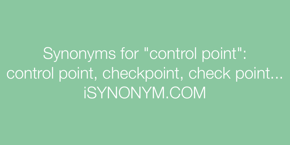 Synonyms control point