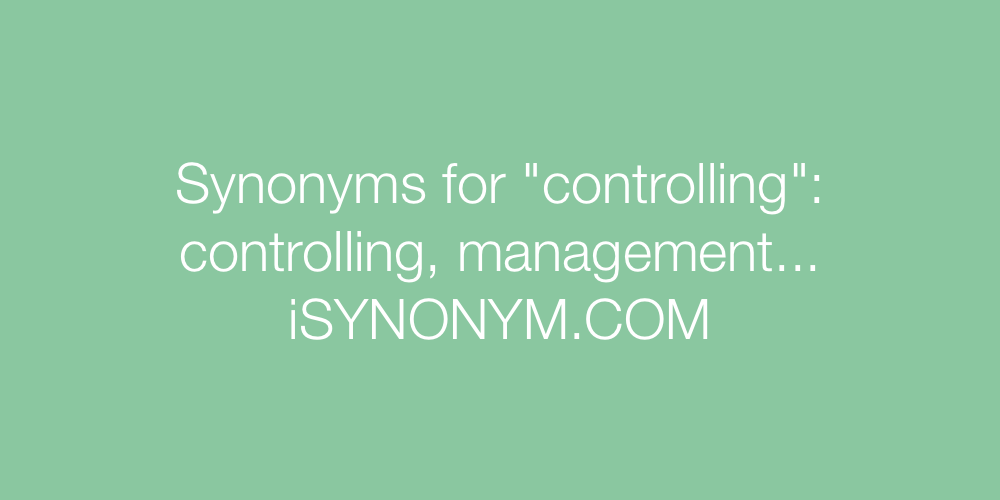 Synonyms controlling