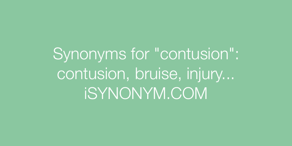 Synonyms contusion