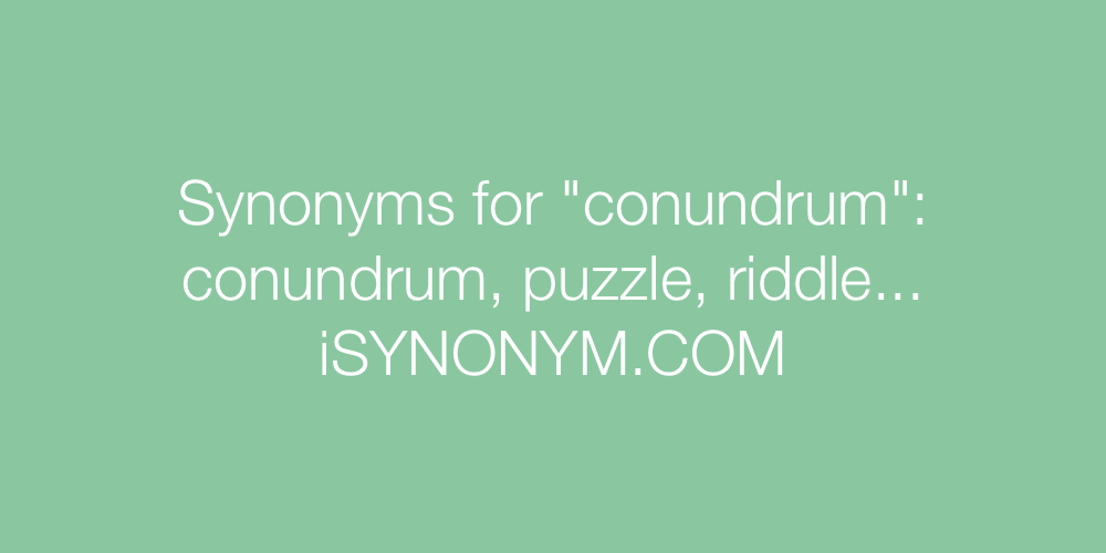 Synonyms conundrum