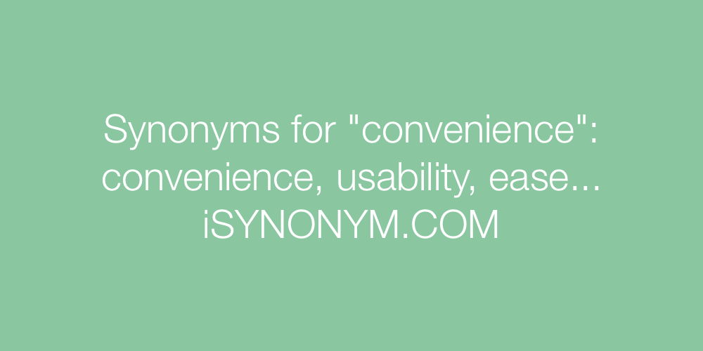Synonyms convenience