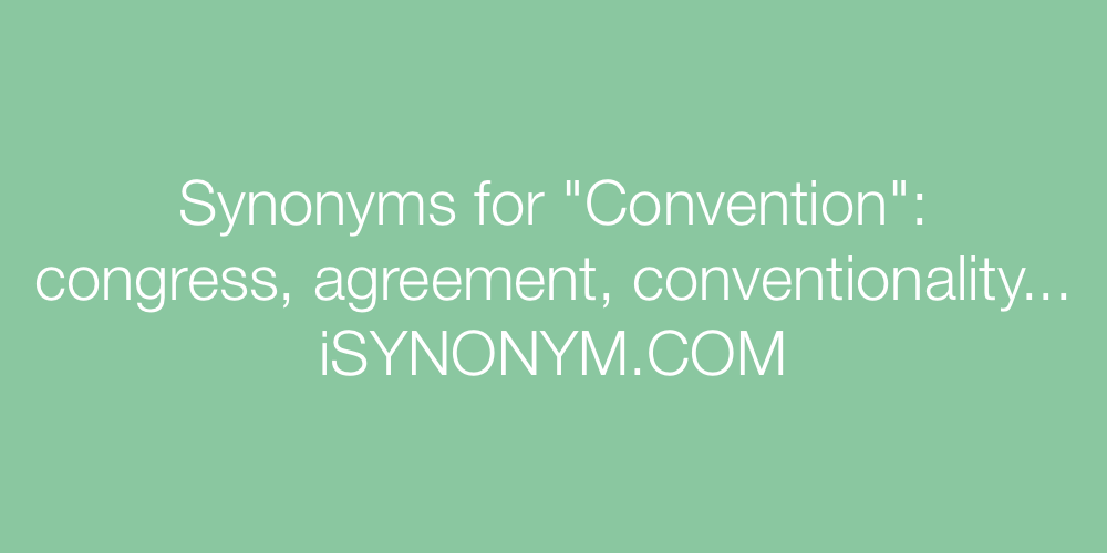 Synonyms Convention