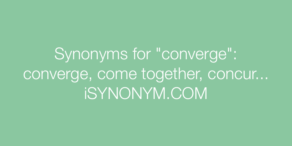 Synonyms converge