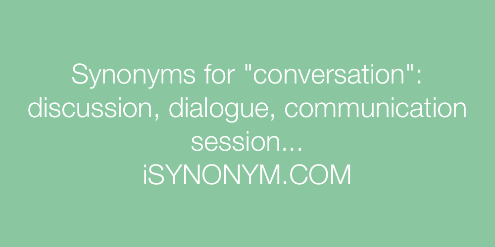 Synonyms conversation