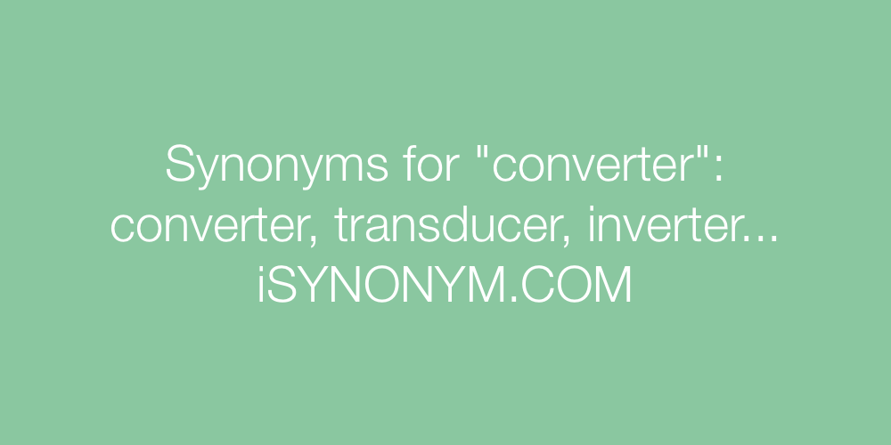 Synonyms converter