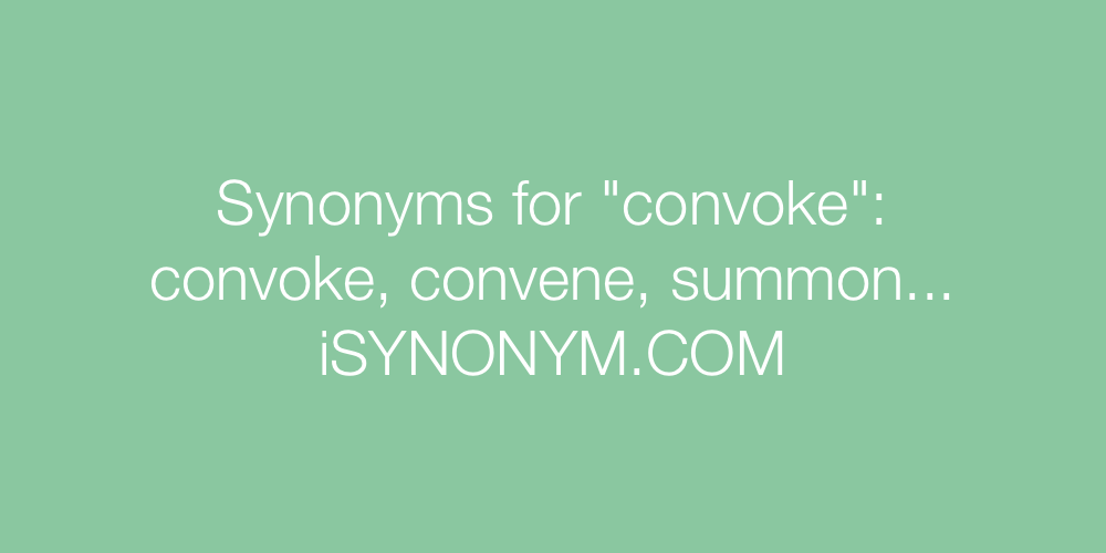 Synonyms convoke